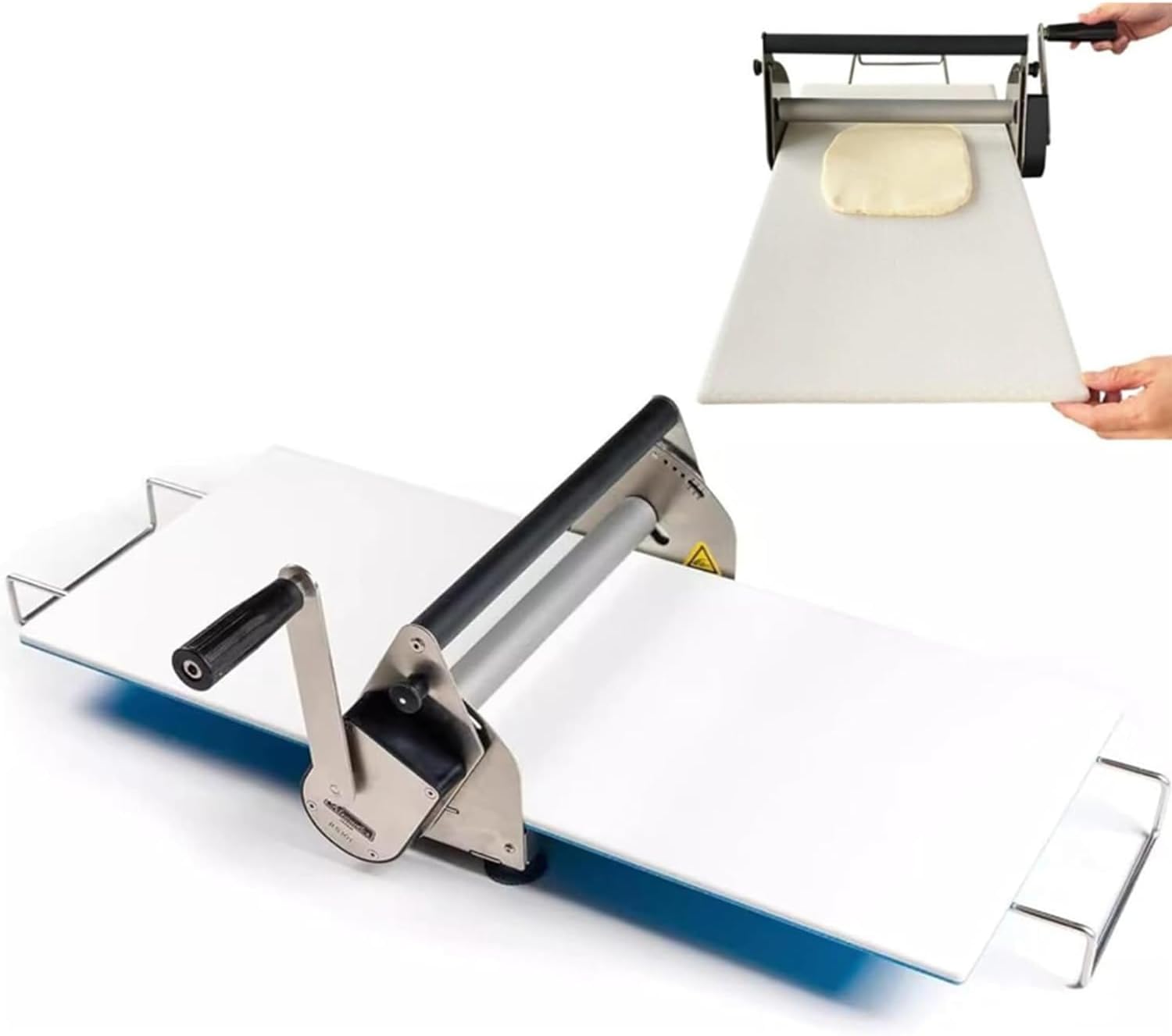Laminoir à pâte manuel pliable pour boulangerie, pizza et croissants, en acier inoxydable, épaisseur réglable de 0,5 à 27 mm, usage commercial et domestique,Model300