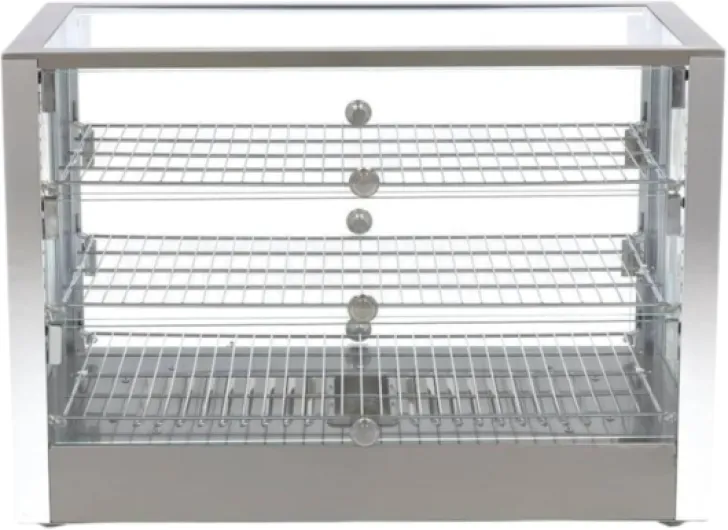 Vitrine Chauffante 115L – Acier Inoxydable – Température 30-90°C – 6 Portes – Éclairage LED – Idéale Restauration et Boulangerie