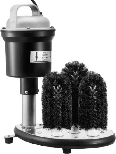 Lave-verres Électrique Commercial, 5 Brosses Lave-verres Professionnelle 1200 Tasses/Heure, Nettoyeur à Verres à Vin, pour Verres à Champagne, Tasses à Bière, Mugs, pour Bar, Café, Restaurant FM-01C