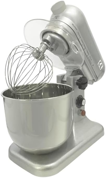Batteur Mélangeur Professionnel – Bol Inox 7 L – 10 Vitesses – Fouet, Palette et Crochet Inclus – Corps Métallique Robuste