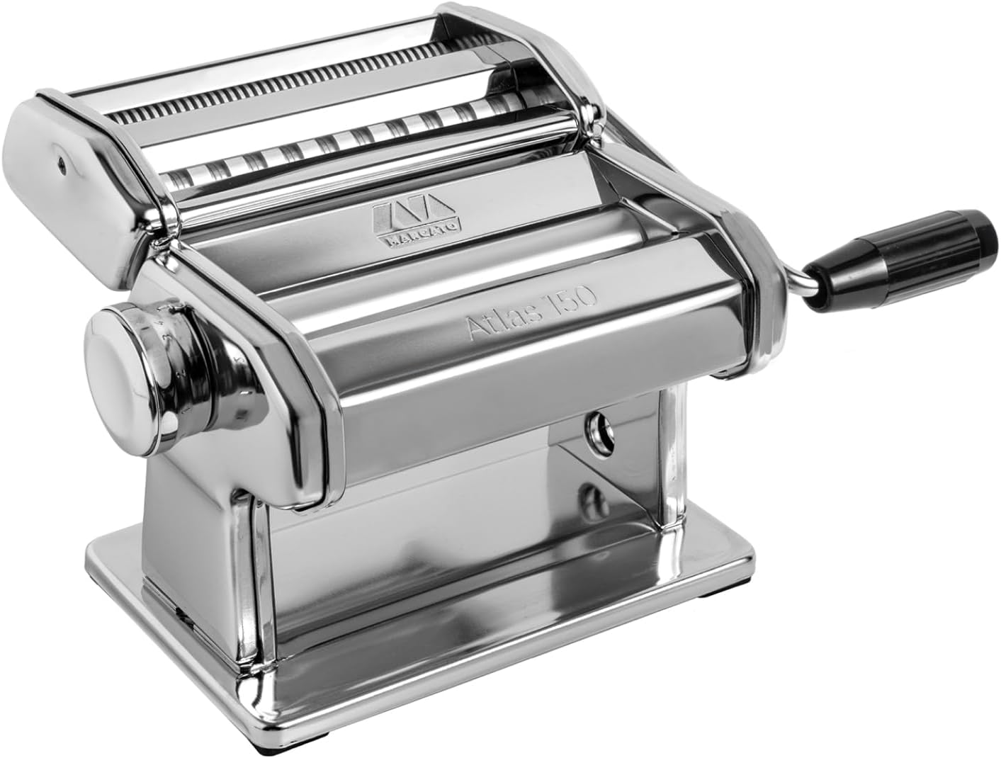 Marcato Atlas 150 Classic, machine à pâtes manuelle avec accessoire interchangeable AT-150-CLS 20 x 20.7 x 15.5 cm Argenté