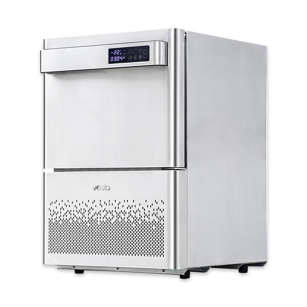 Vesta Precision Cellule de Refroidissement Rapide BF100 pour refroidir et congeler les aliments en peu de temps - Congélateur coffre compact avec 1 plateau (capacité de 2) - Appareil 33,5x30x20cm