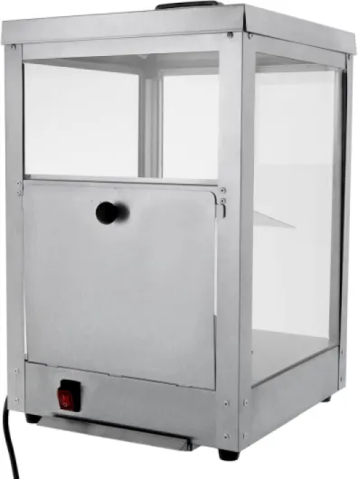 Chauffe-frites 35 l - Appareil de maintien au chaud pour gastronomie - Vitrine chauffante avec éclairage - 55 °C - 305 W 220 V - Vitrine de maintien au chaud - En acier inoxydable - Pour cinéma