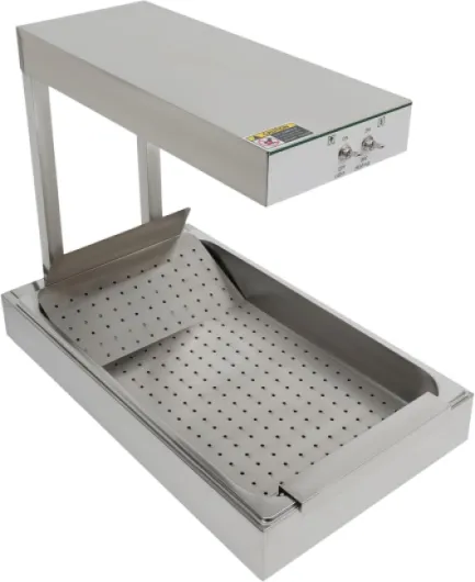 Chauffe-frites, 750 W, pont thermique, armoire chauffante pour buffet, chauffe-frites, chauffage électrique, professionnel, gastronomie, avec éclairage, pour chips, aliments frits, 56 x 33 x 46,5 cm