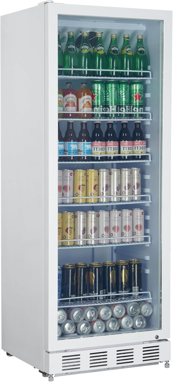 Réfrigérateur à boissons GSC4280, Vitrine Réfrigérée, 280 L, Réfrigération Ventilée, 210 W, Avec Serrure, Blanc Blanc 280 L