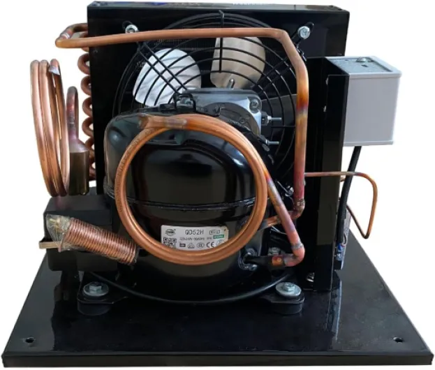 Groupe de condensation frigorifique pour chambre froide unité de refrigeration refroidisseurs évaporatifs groupe froid condensation à air monobloc congelateur (125W 370X330X250mm)