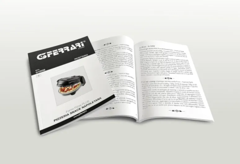 G10032 Pizzeria Snack Napoletana, Forno Pizza Plus ÉVO, Double Pierre Réfractaire (diamètre 31 cm), 1200 W, Minuteur 5', Livre de Recettes inclus, Rouge