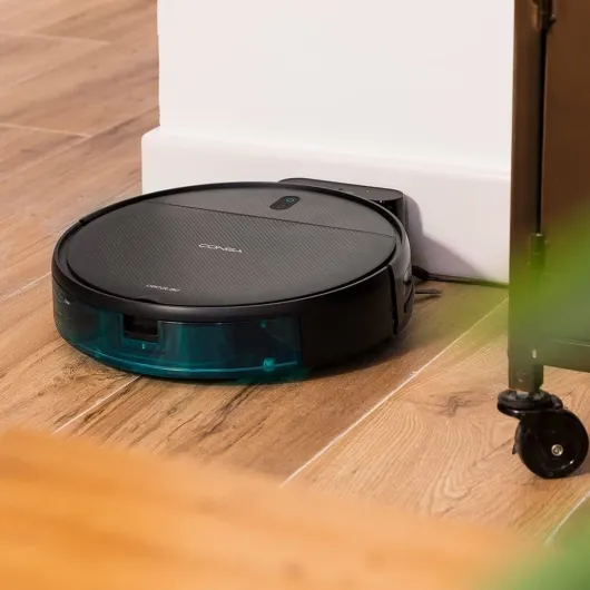 Robot Aspirateur avec Navigation Gyroscopique et App Conga M10 X-Treme - 2000Pa, Balaye, Aspire, Lave et Passe la Serpillière, Autonomie 120min, Capteurs Anti-Chute et 2 Brosses Latérales
