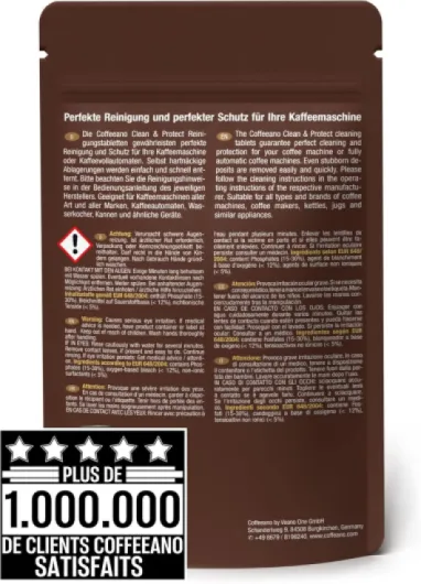 80 Pastilles de nettoyage pour Jura, Krups, Melitta, Delonghi, Siemens, Philips, Bosch, Tassimo, Nespresso, Sage, Senseo machines à café automatiques et cafetières - Coffeeano nettoyant