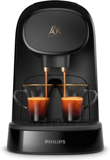 L'Or Barista Original, Machine à café à Capsules, Double Capsule, Double Plaisir, 1 ou 2 Tasses, Qualité Espresso, Noir (LM8012/60) Original Noir