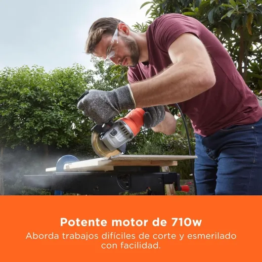 BLACK+DECKER 15mm 710W Compacte, meuleuse d'angle filaire, BEG010-QS 710 W Unique 115mm