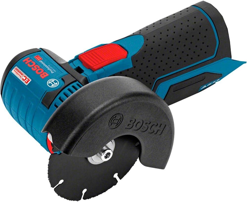 Professional 12V System meuleuse angulaire sans-fil GWS 12V-76 (avec disque tronçonner carbure, Carbide Multi Wheel 76 x 10 mm, 2 disques à tronçonner pour inox, capot de protection, calage)