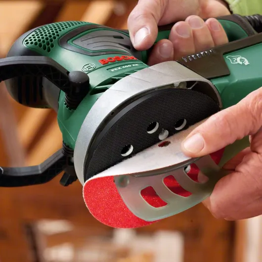 Ponceuse excentrique filaire PEX 400 AE (370W, livrée avec coffret de rangement, 1 paper assistant, 1 papier abrasif G 80)
