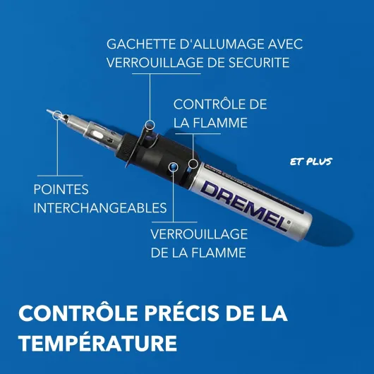 2000 fers à souder VersaTip - Fer à souder et kit de soudure (avec 7 pointes interchangeables pour soudure, coupe à chaud, soudure, pyrogravure, gravure sur bois, bijoux) Nouveau Dremel Versatip Creative Edition 2000-7