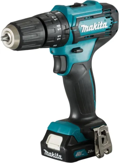 Makita HP333DSAX1 Perceuse-visseuse à percussion sans fil 12 V max - 2 Ah - 2 batteries + chargeur dans coffret de transport Unique