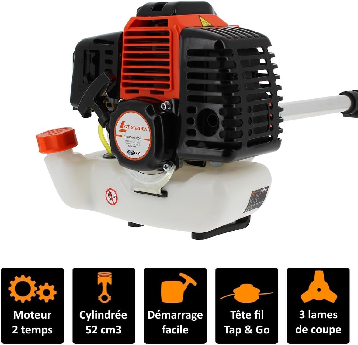 Débroussailleuse Thermique, 52 cm3, 3 CV