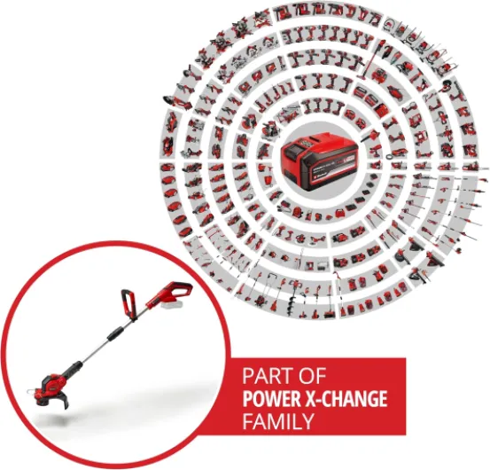 Coupe-Bordures sans Fil GE-CT 18/28 Li Solo - Power X-Change (18V, Largeur de Coupe 28cm) Livré sans Batterie ni Chargeur Solo: Sans Batterie ni Chargeur