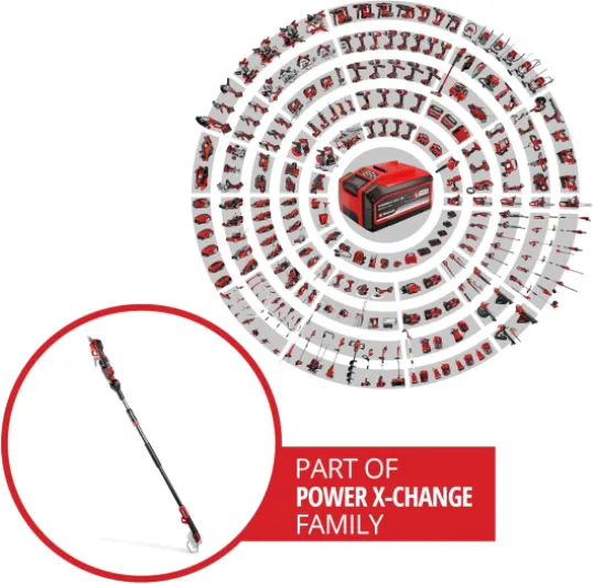 Professional Sécateur sans fil GP-LS 18/28 Li T BL-Solo Power X-Change (18 V, manche télescopique pour taille à 3,8 m de hauteur, épaisseur de branche max - 28 mm, lames Bypass, sans batterie) Solo: Sans Batterie ni Chargeur