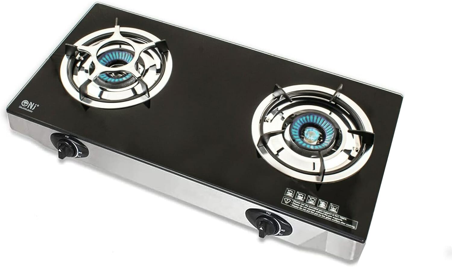 NGB-S2 Réchaud a Gaz Intérieur - Plaque de Cuisson 2 Feux Portable