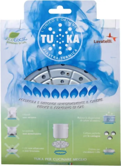 Kanguru MAXI TUKA Plaque de cuisson, diffuseur chaleur gaz, couvre plaque de cuisson gaz, plaque inox cuisine, gaziniere camping, garantit économies et Meilleure Cuisson, Acier, Gris, 20 cm Diamètre