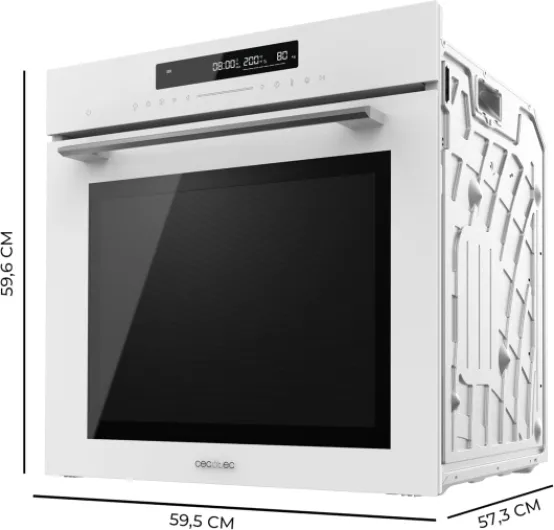 Four encastrable 60cm Bolero Hexa SM406000 Glass White A+ - 2900W, 72L, 12 Fonctions, Steak Master, Pizza Master, Steam Assist, Steam EasyClean, Mode Eco, Décongélation, Minuterie électronique Cristal Blanc