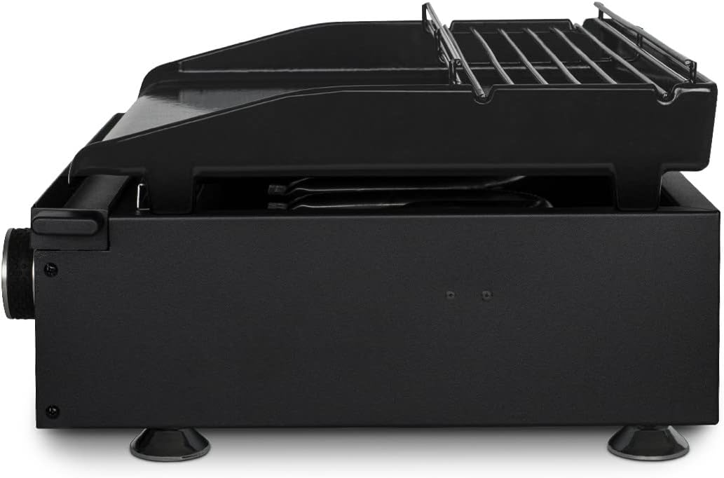 H.Koenig Plancha PLX1042 au Gaz 4 Brûleurs U Acier Inoxydable, Plaque Cuisson Fonte Émaillée, Alimentation Gaz Propane ou Butane, Répartition Homogène de la Chaleur, Température réglable jusqu'à 350°C