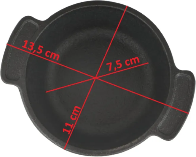 BBQ-Toro Mini Dutch Oven (6 pièces) - Ø 11 cm - déjà brûlée - pré-assaisonné - Casseroles de service en fonte - Marmite de cuisson, Petite marmite à rôtir en fonte