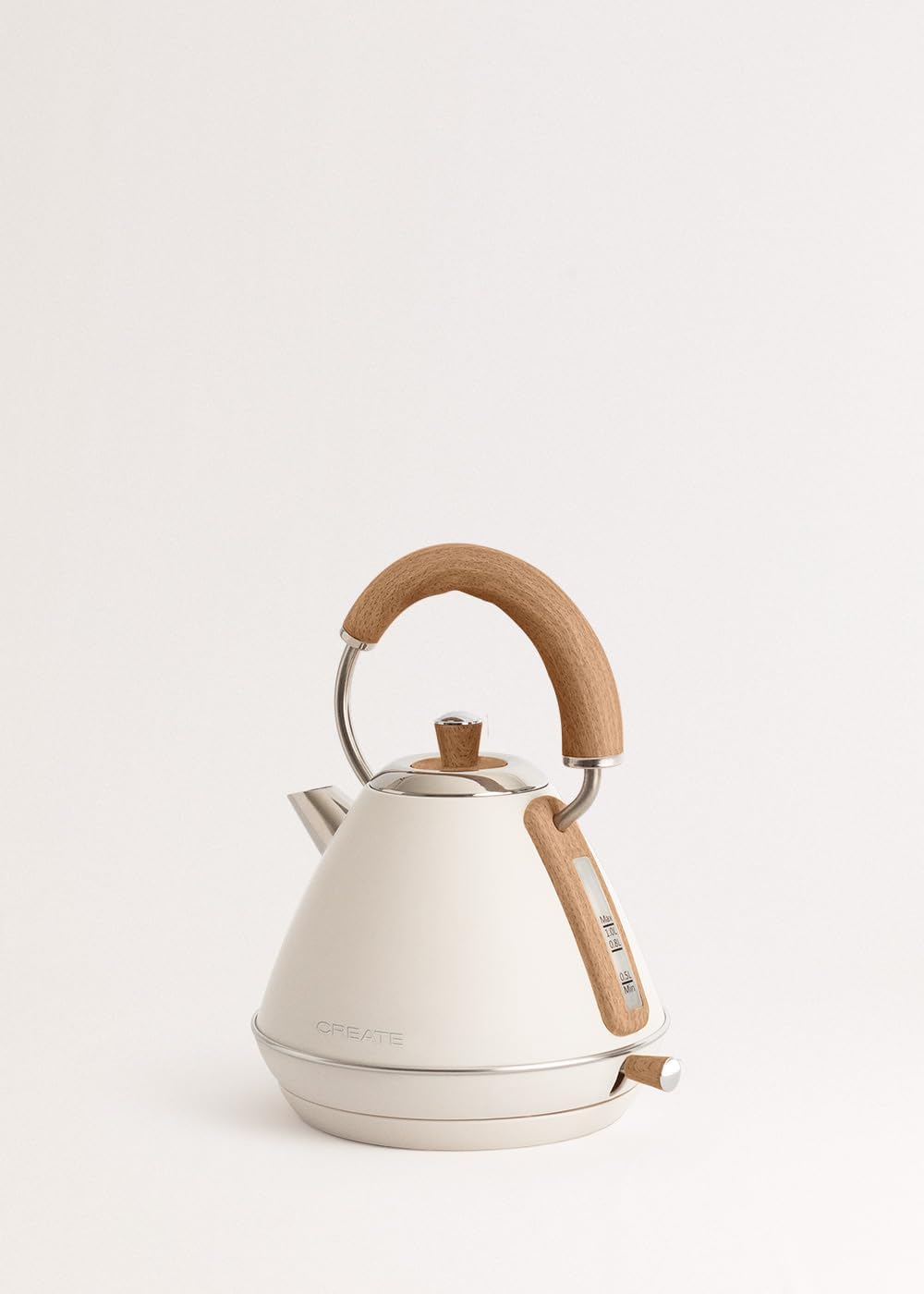 /KETTLE RETRO M/Bouilloire électrique Blanc cassé/Ébullition rapide, capacité 1l, arrêt automatique, filtre anti-calcaire, arrêt automatique, indicateur de niveau d'eau, Ø17,2 cm, 1200 W 1L - Retro Blanc Cassé