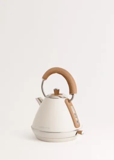 /KETTLE RETRO M/Bouilloire électrique Blanc cassé/Ébullition rapide, capacité 1l, arrêt automatique, filtre anti-calcaire, arrêt automatique, indicateur de niveau d'eau, Ø17,2 cm, 1200 W 1L - Retro Blanc Cassé