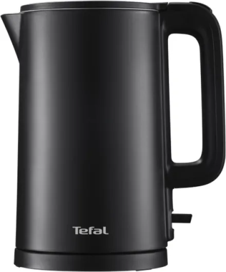 Bouilloire électrique TEFAL Thermo Protect, Safe to Touch, 1500W, Noir et intérieur inox, KO1408E0