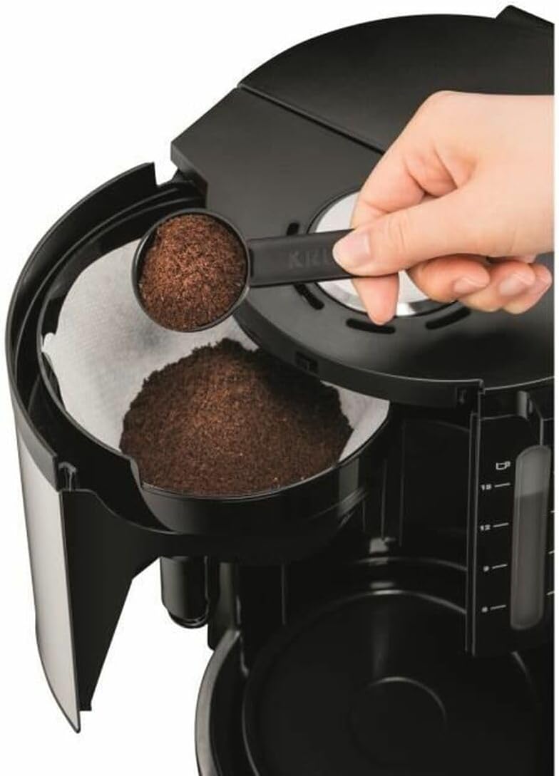 Km321 Proaroma Plus machine à Café en Verre, 10 tasses, 1100 W, design moderne, noir avec applications en acier inoxydable - Unique