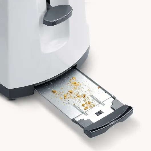 Grille-pain automatique 1400 W, Toaster compact 2 fentes jusqu'à 4 tranches, Grille-pain électrique avec réglage du degré de brunissage & fonction décongélation, blanc, AT 2234 Blanc Double fente - 4 tranches