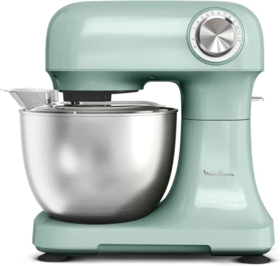 , Bake Simple, Robot pâtissier, compact, utilisation facile, Fouet, batteur et crochet petrin, QA1413F0, Vert D'eau