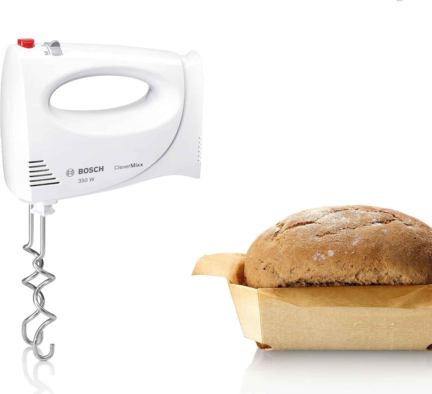 Electroménager MFQ3030 Batteur à main puissant CleverMixx 350 W, 4 vitesses + turbo - Accessoires inclus - Blanc 350W Blanc