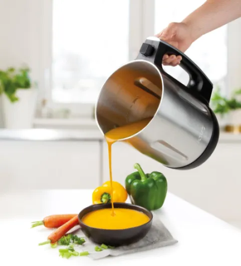 DOMO DO716BL Mixeur à soupe - 7 programmes - Soy/nut milk, extra smooth, smooth, chunky, jam, juice et blend/clean - 2,2 L