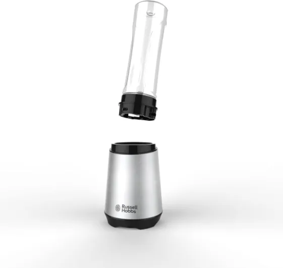 Blender [Nomade et Pratique] Mix & Go (300W, Lame en Acier inox, Démarrage automatique, 2 gourdes de 600 ml compatibles au lave vaisselle, Sans BPA, Smoothie & autres) Mixeur 23470-56 Blender avec 2 gourdes incl