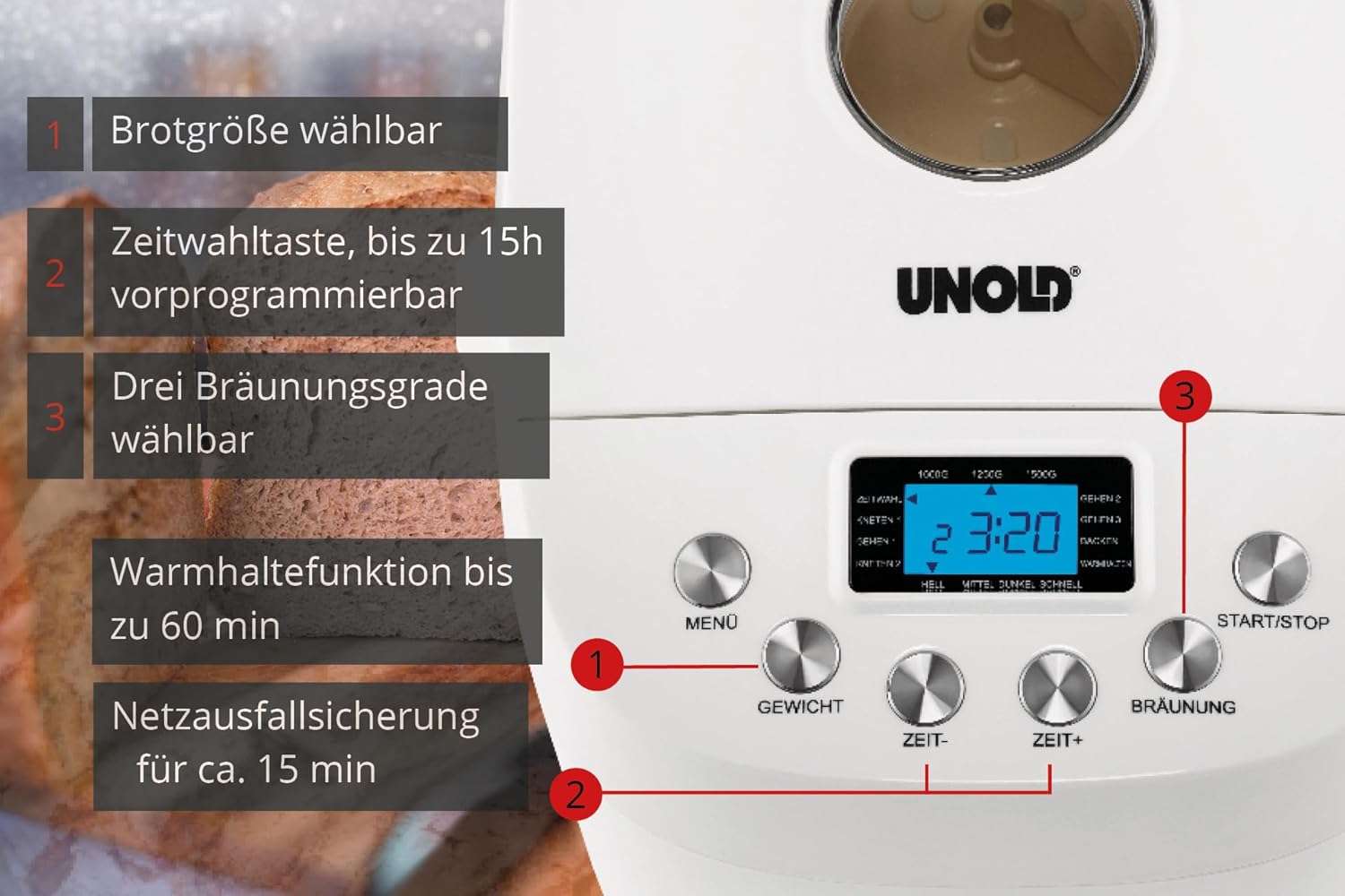 Unold 68520 Big blanc machine à pain