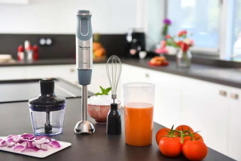 Quickchef – Mixeur plongeant avec 3 accessoires, acier inoxydable, 10 vitesses, 1000 W Unique