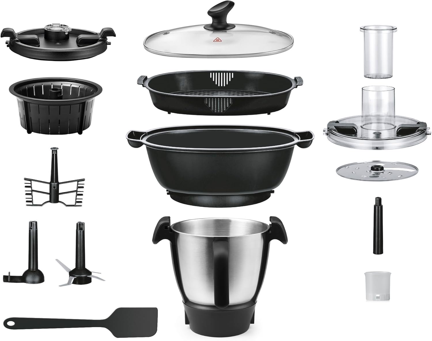 Robot Cuiseur Multifonctions Avec Balance Intégrée Et Écran Tactile - ROBICOOK Modèle Classique Blanc