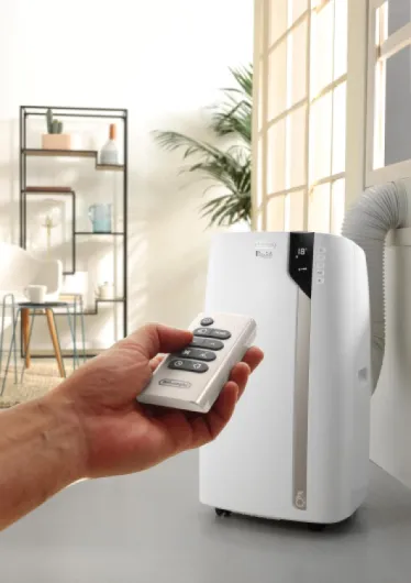 De'Longhi Pinguino PAC EX93 Climatiseur mobile, avec tuyau d'échappement, 60 dB(A), technologie Whisper - Très silencieux, pour pièces jusqu'à 85 m3, 3 vitesses de ventilation, fonction