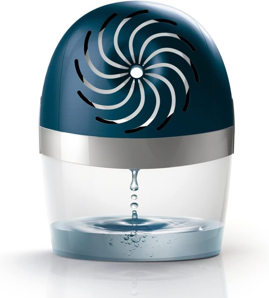 Absorbeur d'Humidité Aero 360 pour pièces de 20 m² – Déshumidificateur d'air anti-odeurs et anti-moisissures – 1 recharge neutre de 450 g incluse absorbeur avec recharge