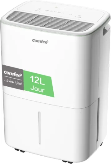 ' Déshumidificateur Compact, Absorbe jusqu'à 12L/jour, Mode silencieux, Verrouillage enfant, Minuterie 24H, Réservoir 2,5L, Pour pièce de 20-35㎡, Aqua Dry 12 12L/jour-20㎡-Silencieux Neuf 2025