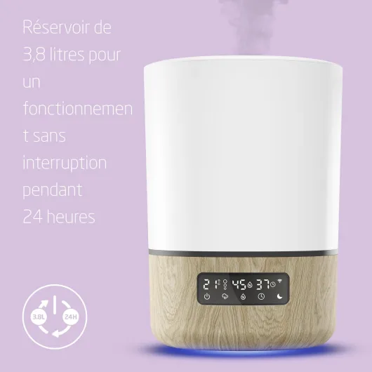 Maxi-Cosi Humidificateur Breathe de, Humidificateur intelligent pour bébé, avec brume et huille pour bébé, partie de la gamme Connected Home de Maxi-Cosi - Compatible avec Alexa et Google Assistant