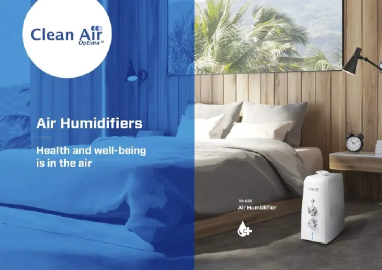 CA-602 Humidificateur d'air avec ioniseur et atomiseur d'arômes - Vitesse réglable en continu - Convient pour les pièces jusqu'à 35 m²