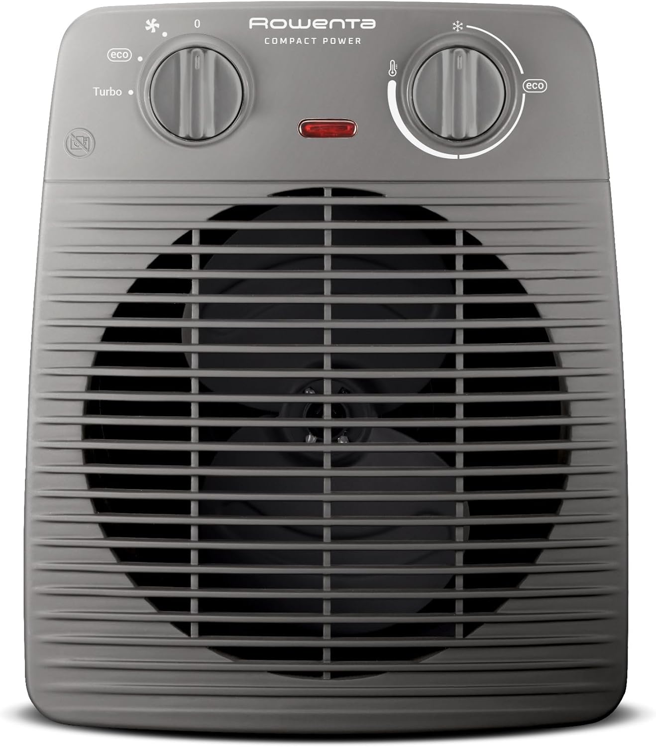 Compact Power Radiateur soufflant chauffage d’appoint portable, Jusqu’à 35 m², Mode Éco 1000 W/2000 W, Thermostat mécanique, Sécurité anti-surchauffe, SO2212F0 Gris - Nouveau Modèle