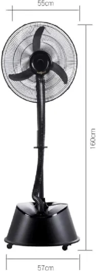 Ventilateur de refroidissement à brumisation à grande vitesse, ventilateur oscillant sur pied d'humidificateur à pulvérisation puissant de 20 pouces 320 W for entrepôt industriel et commercial