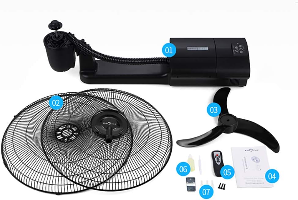 Ventilateur Commercial atomisé refroidi à l'eau, Mural, Haute Puissance, 18 Pouces, humidificateur oscillant Industriel à Refroidissement centrifuge