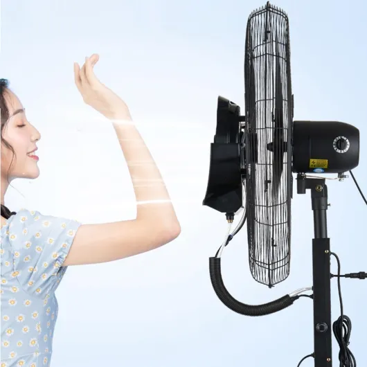 Ventilateur pulvérisateur 26 pouces, brumisateur d'extérieur pour patio, jardin, ventilateur sur pied, puissant ventilateur industriel de refroidissement pour garage, terrasse, salle de sport, campin