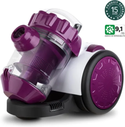 Aspirateur sans Sac Multicyclonique traineau WS10 1,5L, Silencieux, Puissant, Pratique, pour Tapis, moquettes et sols durs, Inclus Brosse poussière et suceur Plat