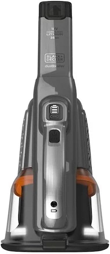 BLACK+DECKER dustbuster 18V 2.0Ah Aspirateur à Main sans Fil avec Panneau LED Smart Tech, BHHV520JF-QW